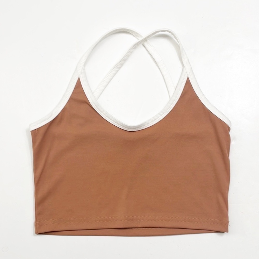 SHEIN brown crop top